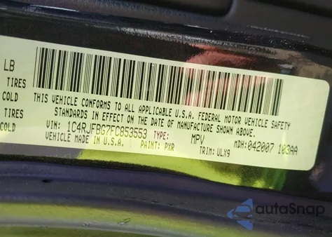 2015 Jeep Grand Cherokee Limited z USA, uszkodzony, nr VIN 1C4RJFBG7FC853553